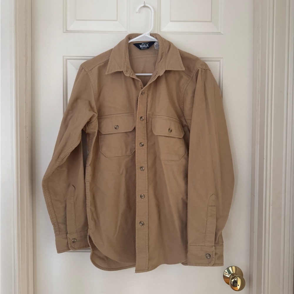 Woolrich Tan Cotton Button Down Shirt